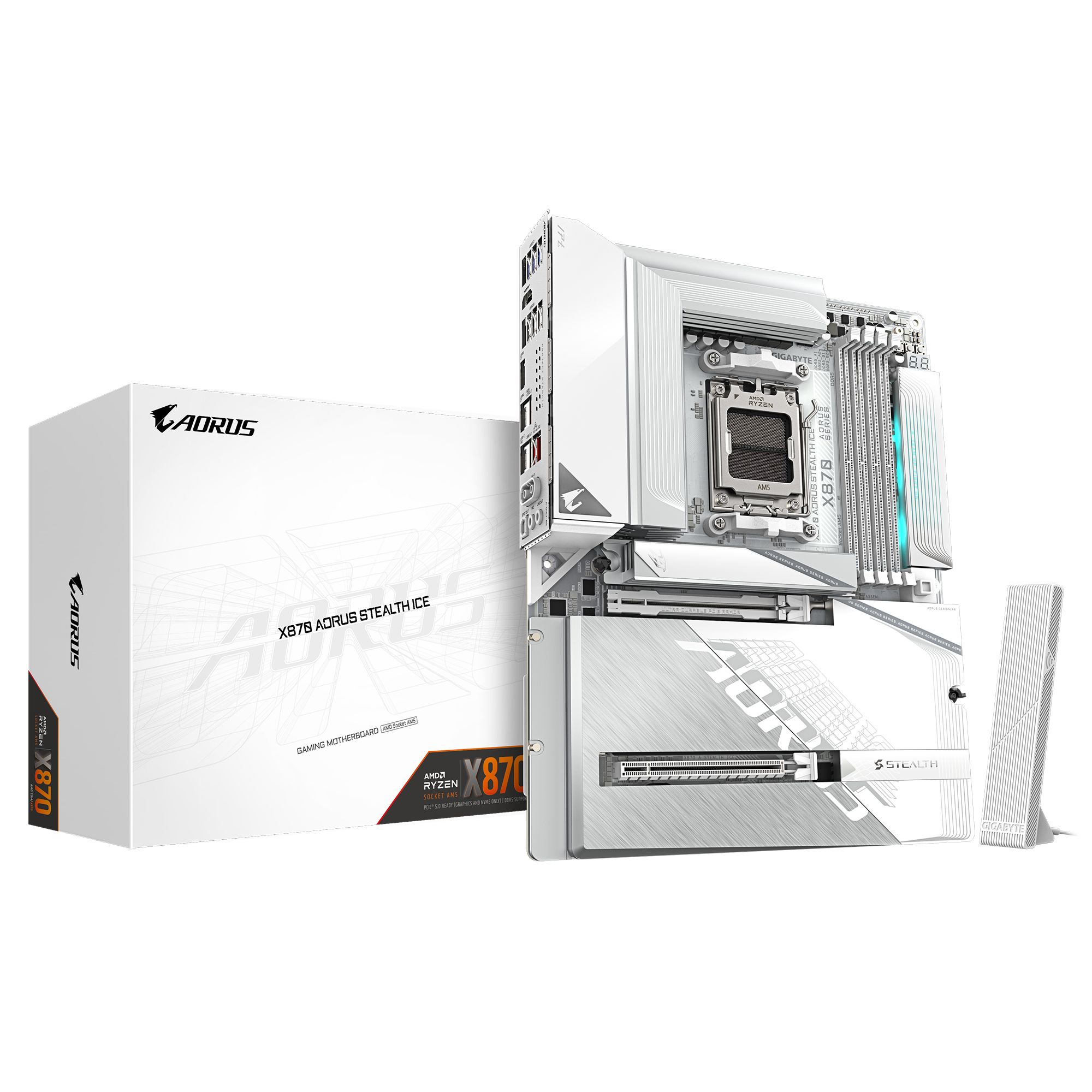 【新品未開封】GIGABYTE X870 AORUS STEALTH ICE Gigabyte X870 AORUS STEALTH ICE AMD Socket AM5 ATX Motherboard